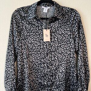 Sincerely Jules leopard print satin Blouse